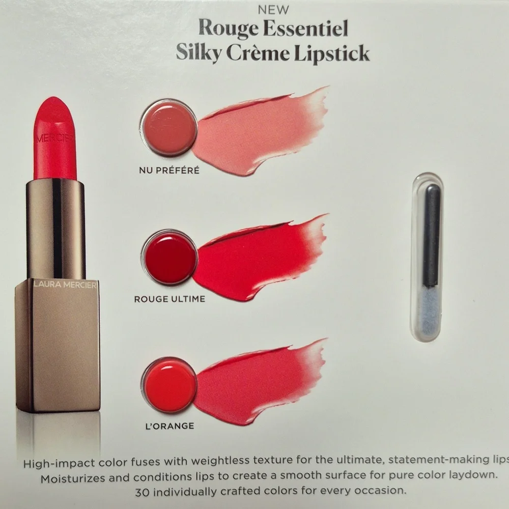 Laura Mercier Rouge Essentiel Silky Creme Lipstick Sample! Brand New! - Picture 2 of 6